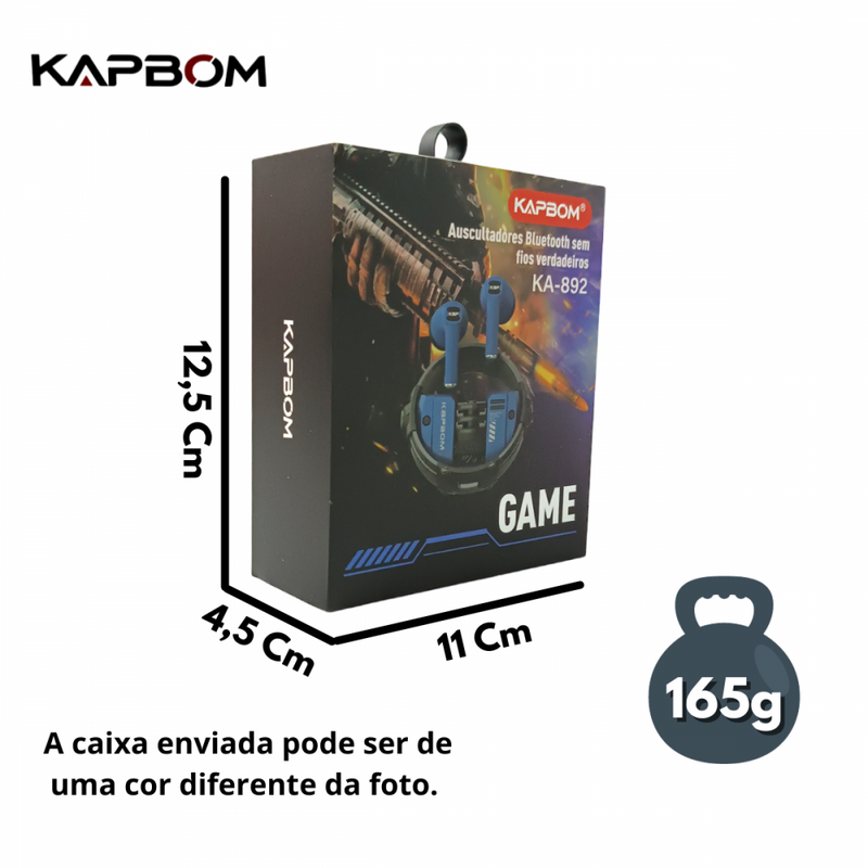 Fone Auscultadores Bluetooth Estrutura de metal Kapbom