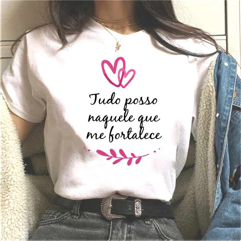 Camiseta T-shirt Feminina Frases