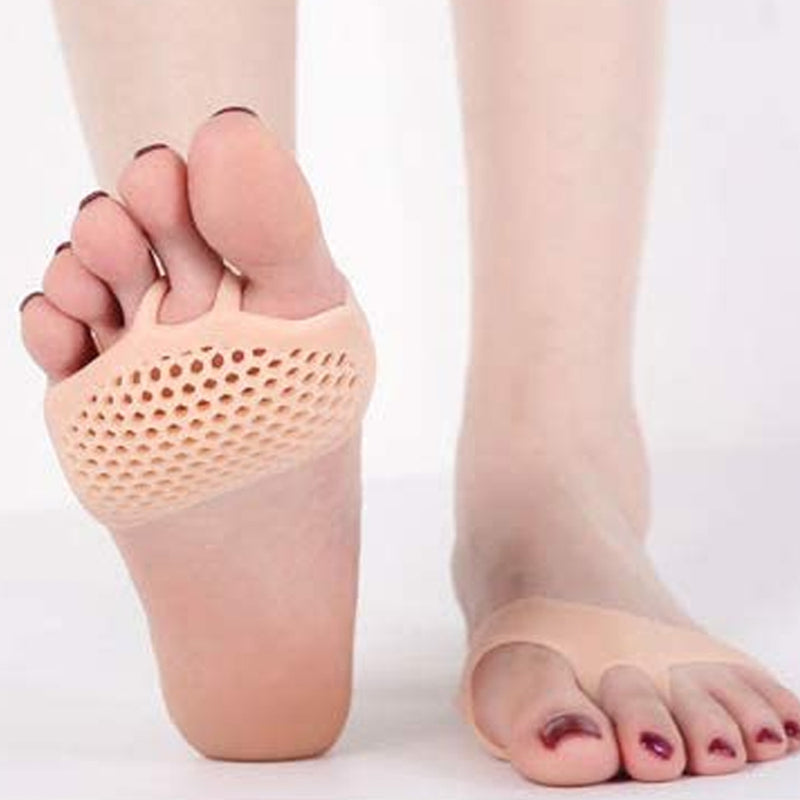 Par de Meia Palmilha Ortopedica Protetor para os Pes Almofada Silicone Gel Tiptoe