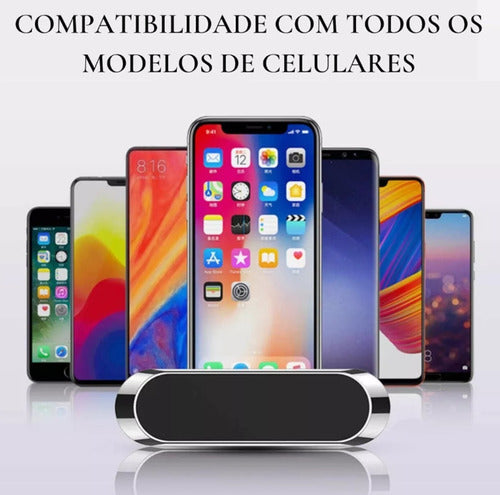 Suporte Celular Magnético Metal Veicular Com Imã Universal